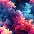 Colorful mystical wallpaper with clouds (tiled)