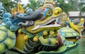Colorful mythical dragon statue Royalty Free Stock Photo