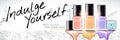 Colorful nail lacquer banner ads Royalty Free Stock Photo