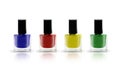 Colorful nail polish bottles Royalty Free Stock Photo