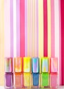 Colorful nailpolish Royalty Free Stock Photo