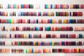 Colorful nails on shelves Royalty Free Stock Photo