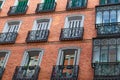 Colorful Narrow Streets of Madrid in historic city center
