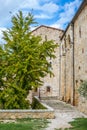 Colorful narrow streets in the medieval town of Massa Marittima in Tuscany - 1 Royalty Free Stock Photo