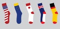 Colorful national flag socks