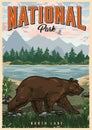 Colorful national park poster