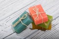 Colorful soap in different colors Royalty Free Stock Photo