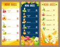 Colorful Natural Juices Menu Template