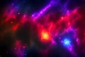 Colorful nebula. Deep space. Beautiful fantasy multicolor universe. Bright stars. Outer space background with vibrant nebula, Royalty Free Stock Photo