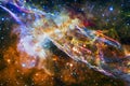 Colorful nebula. Elements of this image furnished by NASA Royalty Free Stock Photo