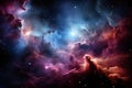 Colorful nebula involves dying star Far galaxy shines., generative IA Royalty Free Stock Photo