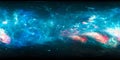 Colorful nebula in space 360 degrees 3D panorama VR background