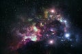 Colorful nebula, space and universe