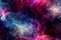 Colorful nebula and stars in deep space. Abstract background. Generative AI Royalty Free Stock Photo