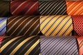 Colorful neckties - formal menswear Royalty Free Stock Photo