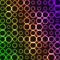 Colorful neon geometric circles abstract background Royalty Free Stock Photo