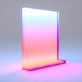 Colorful Neon Glass Frame With Rainbowcore And Vray Tracing