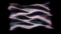 Colorful neon glitch wave lines on black background for modern digital design projects Royalty Free Stock Photo