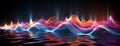colorful neon sea iquilizer waves background banner Royalty Free Stock Photo