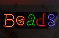 Colorful neon beads sign