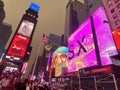 Colorful Neon Signs of Times Square