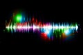 Colorful Neon Soundwave Royalty Free Stock Photo
