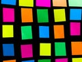 Colorful Neon Squares on Black Background Royalty Free Stock Photo