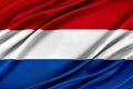 Colorful Netherlands flag waving in the wind. Royalty Free Stock Photo