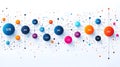 Colorful Network of Connected Circles and Dots connection Royalty Free Stock Photo