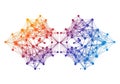 Colorful network graph Royalty Free Stock Photo