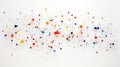 colorful network white background