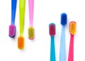 Colorful New Toothbrushes Isolated On White Background Royalty Free Stock Photo