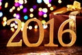 Colorful 2016 New Year party background Royalty Free Stock Photo