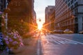 Colorful New York City street scene Royalty Free Stock Photo