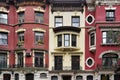 Colorful New York townhouse facades Royalty Free Stock Photo