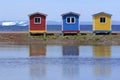 Colorful Newfoundland fishing sheds