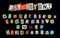 Colorful Newspaper Cut Letters Set