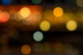 Colorful night city lights bokeh Royalty Free Stock Photo