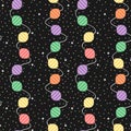 Colorful night with laced paper lanterns pattern