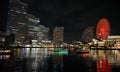 Night View of Yokohama Port City, Japan Royalty Free Stock Photo