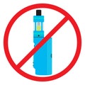 Colorful no vaping sign. Prohibition sign. No smoking area