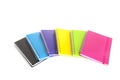 Colorful notebooks on white Royalty Free Stock Photo