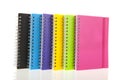 Colorful notebooks on white Royalty Free Stock Photo