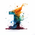 Colorful Number Eleven With Subtle Irony And Elegant Inking Techniques Royalty Free Stock Photo