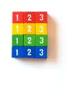 Colorful numbered blocks for learning (III)