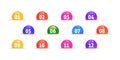 Colorful Numbered Buttons Web Interface Design Royalty Free Stock Photo
