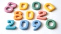Colorful numbers for educational use Royalty Free Stock Photo