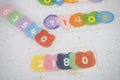 colorful numbers with a lot of numbers Royalty Free Stock Photo
