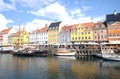 The colorful Nyhavn village in Copenhagen, Denmark