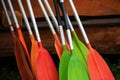 Colorful oars